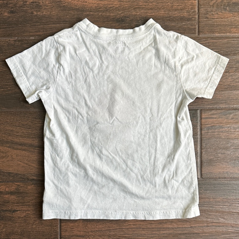 Polo by Ralph Lauren Kids White Tee with Bear in Red Hoodie - Picture 3 of 4